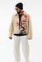 Sakura Tree Printed Zippered Velvet Men's Jacket Coc3643