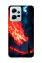 Redmi Note 12 4g Compatible Fire Dragon Forest Printed Transparent Phone Case
