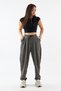 Velvet Pleated Anthracite Jogger Women's Trousers Coc3625