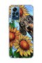Redmi Note 12 Pro 4g Compatible Sausage Dog Sunflower Printed Transparent Phone Case