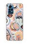 Redmi Note 12 Pro 4g Compatible Abstract Face and Eye Printed Transparent Phone Case