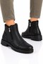 Men's Fur Lined Boots with Side Zipper and Non-Slip Sole Black - 3