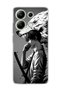 Redmi Note 13 4g Compatible Anime Wolf Warrior Printed Transparent Phone Case