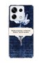Redmi Note 13 Pro 5g Compatible Navy Blue Tulip Printed Transparent Phone Case