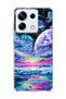 Redmi Note 13 Pro 5g Compatible Purple Planet Ocean Printed Transparent Phone Case