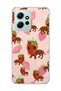 Redmi Note 12 4g Compatible Strawberry Sausage Dog Printed Transparent Phone Case