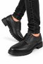 Men's Genuine Leather Non-Slip Sole Shoes Black - 2