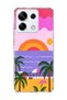Redmi Note 13 Pro 5g Compatible Pink Purple Coast Printed Transparent Phone Case