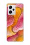 Redmi Note 12 Pro 5g Compatible Gold Glitter Wave Printed Transparent Phone Case