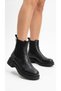 Women's Leather-Look Rubber Detailed Winter Chelsea Ankle Boots