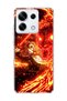 Redmi Note 13 Pro 5g Compatible Anime Flame Sword Printed Transparent Phone Case