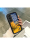 Infinix Hot 60 5g Compatible Black Silicone Camera Protected Shock-Absorbing Protective Case with Starry Oil Painting Pattern