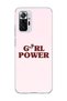 Redmi Note 10 Pro 4g Compatible Pink Rose Text Printed Transparent Phone Case