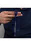 Metal Tasseled Capsule Cut Navy Blue Crimped Amber Prayer Beads - 8