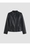 Quality Pieces from Çelebi Store Dik Roba Collar Women's Leather Look Jacket - 8