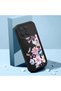 Xiaomi Redmi K90 5g Compatible Black Silicone Camera Protected Shock-Absorbing Protective Case with Floral Pattern - 2