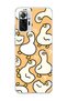 Redmi Note 10 Pro 4g Compatible Cute Duck Orange Printed Transparent Phone Case