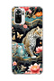 Redmi Note 10 / 10S Compatible Leopard Water Lily Printed Transparent Phone Case