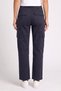 Women Regular Fit Washed Stretchable Cargo Jeans, Navy - 4