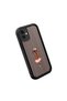 iPhone 12 Compatible Black Silicone Camera Protected Shock Absorbing Protective Case with Striped Dog Pattern - 3