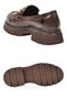 Women's Buckle Detailed Loafer Brown Skin Thick Comfortable Sole Stylish Casual Shoes 572508 - 5