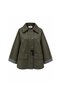 Cuffed Plaid Jacket Khaki - 2