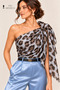 Ultra Luxury Blue Gray Leopard Pattern Shoulder Shawl & Scarf & Head Cover 90X180 cm - 5