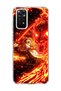 Redmi Note 11 / 11S Compatible Anime Flame Sword Printed Transparent Phone Case