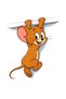 Jerry Falling from the Wall Sticker Car, Motorcycle, Helmet, Laptop, Glass Sticker 13X13 cm