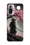 Redmi Note 10 Pro 4g Compatible Samurai Full Moon Printed Transparent Phone Case