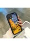 Oppo A15/A15S Compatible Black Silicone Camera Protected Shock-Absorbing Protective Case with Starry Oil Painting Pattern