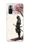 Redmi Note 10 Pro 4g Compatible Samurai Cherry Wood Printed Transparent Phone Case
