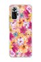 Redmi Note 10 Pro 4g Compatible Little Flower Watercolor Printed Transparent Phone Case