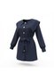 Wide Collar, Belted, Long Sleeve, Above Knee, Hijab-Friendly, Buttoned Shirt