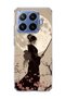 Mi 17t Pro Compatible Geisha Full Moon Printed Transparent Phone Case