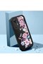Redmi K50 Ultra Compatible Black Silicone Camera Protected Shock Absorbing Protective Case with Floral Pattern - 2