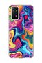 Redmi Note 11 / 11S Compatible Rainbow Fluid Color Printed Transparent Phone Case