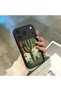 iPhone 17 Pro Max/18 Pro Max Compatible Black Silicone Camera Protected Shock Absorbing Protective Case with Cactus Pattern