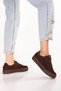 Genuine Leather Anatomical Sole Sports Shoes Als.352 Brown Suede - 5