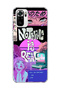 Redmi Note 10 / 10S Compatible Neon Sunset Girl Printed Transparent Phone Case