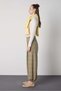 Women's Khaki Plaid Shalwar Trousers 32087 - 3
