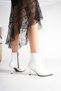 Women's Short Side-Zipper Heeled Boots [8cm] - 4