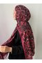Swirl Pattern Kraş Shawl - Burgundy