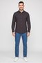 Men Regular Fit Solid Long Sleeve Casual Shirt, Dark Brown - 5