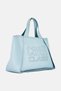 Women Brand Logo Handbag, Light Blue - 4