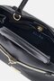Women Brand Logo Handbag, Black - 3