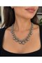 Tuelataki/ Silver Color Ball Detailed Stylish Women's Necklace
