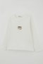 Girl's Long Sleeve Blouse with Teddy Bear Embroidery and Bow, Ages 2-6, Ecru - 3