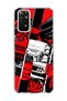 Redmi Note 11 / 11S Compatible Red Black Car Collage Printed Transparent Phone Case