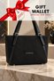 Original Lux Suede Women's Shoulder Bag with Black Wallet Crossbody Bag